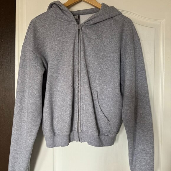 SKIMS Classic Zip-Up Hoodie – Grey – Size Large - Picture 1 of 4